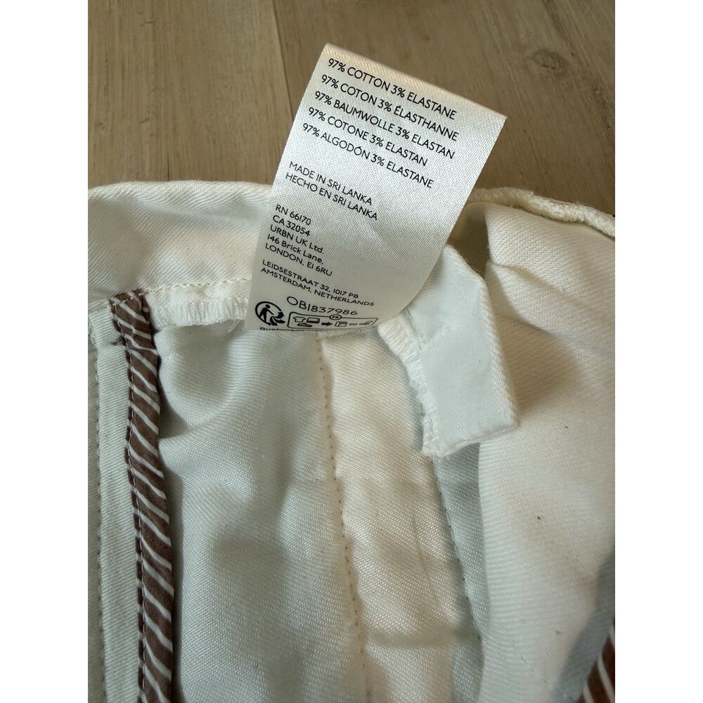 Maeve By Anthropologie Womens Buttoned Cropped Wide-Leg Culottes White Pants 00P - Picture 6 of 13